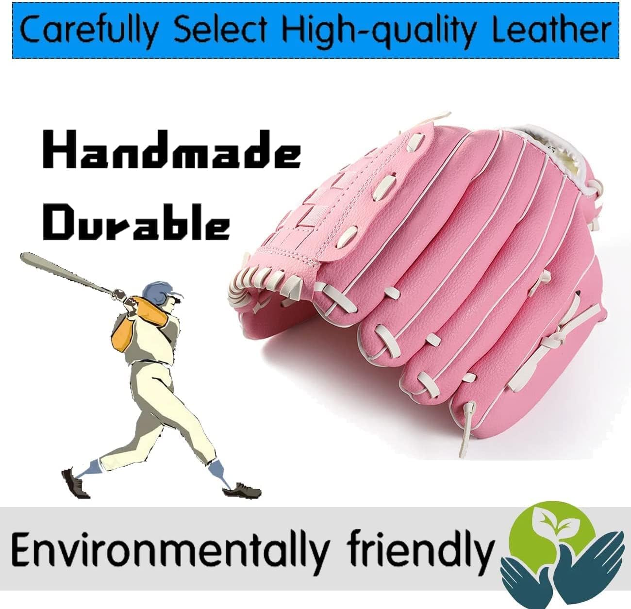 Baseball Glove,Baseball Softball Mitt with Ball for Kids Youth Adults Training and Beginner,Right Hand Throw,Left Hand Glove