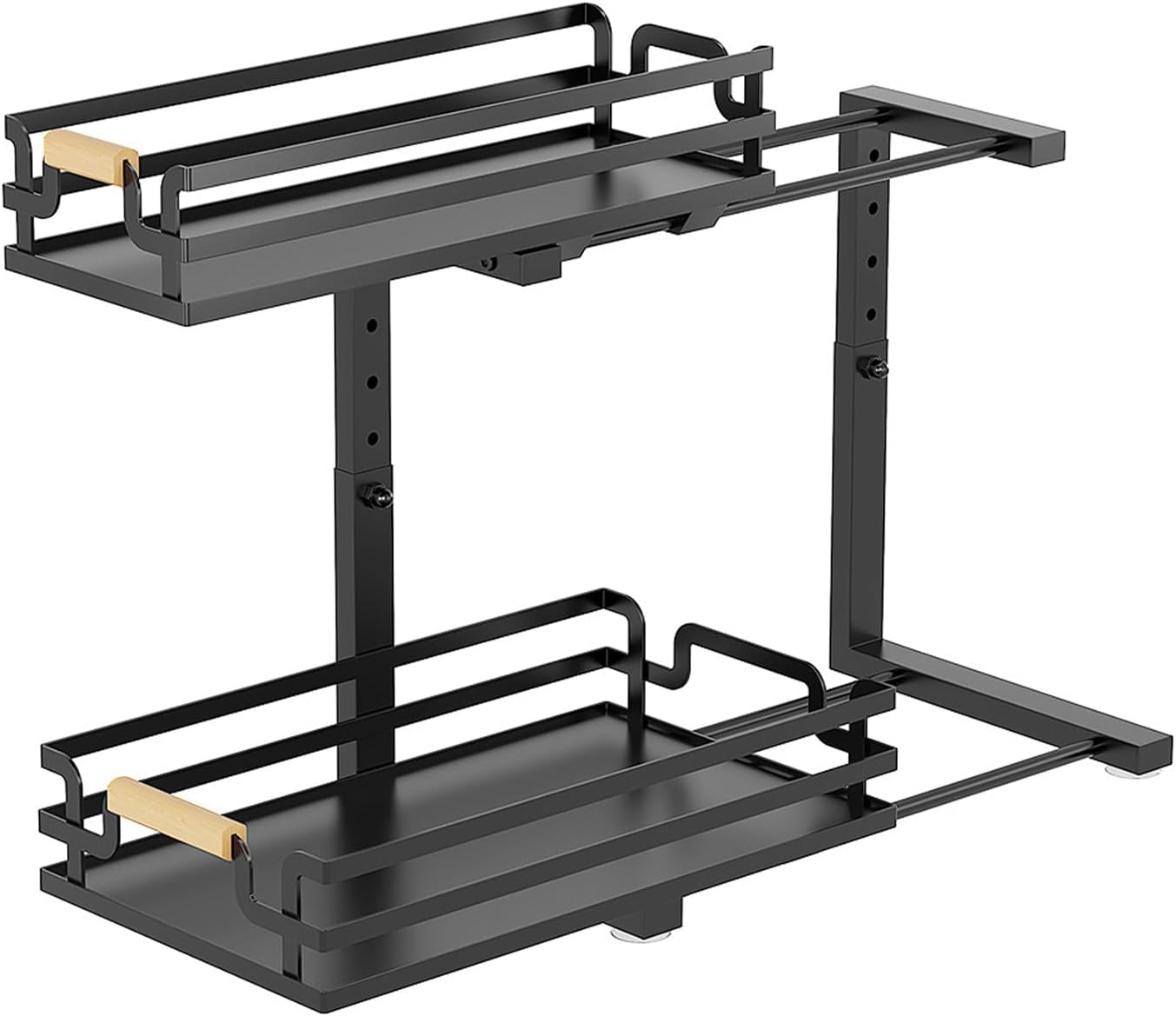 Heavy Type Under Sink Pull Out Organizers with Regulable Shelves Multipurpose Organizers for Kitchen Bathroom Under Pull Out Tray