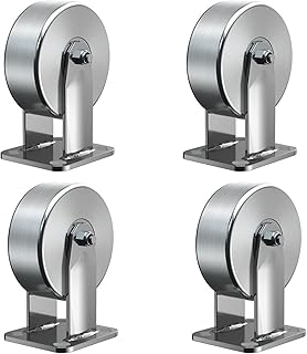 Swivel Caster Wheels Brake Caster Wheels Fixed Caster Wheels, Stainless Steel Does not Rust 4 inches 5 inches 6 inches 8 inches, for trolleys, Machinery and Equipment (Color : A, Size : 8in)