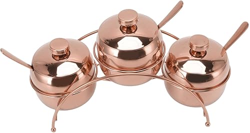 Miniatura 7 de Haofy Tarro de condimentos, juego de tarros de condimentos, tarro de azúcar con tapa y cuchara, botellas de condimentos de cocina con estante de