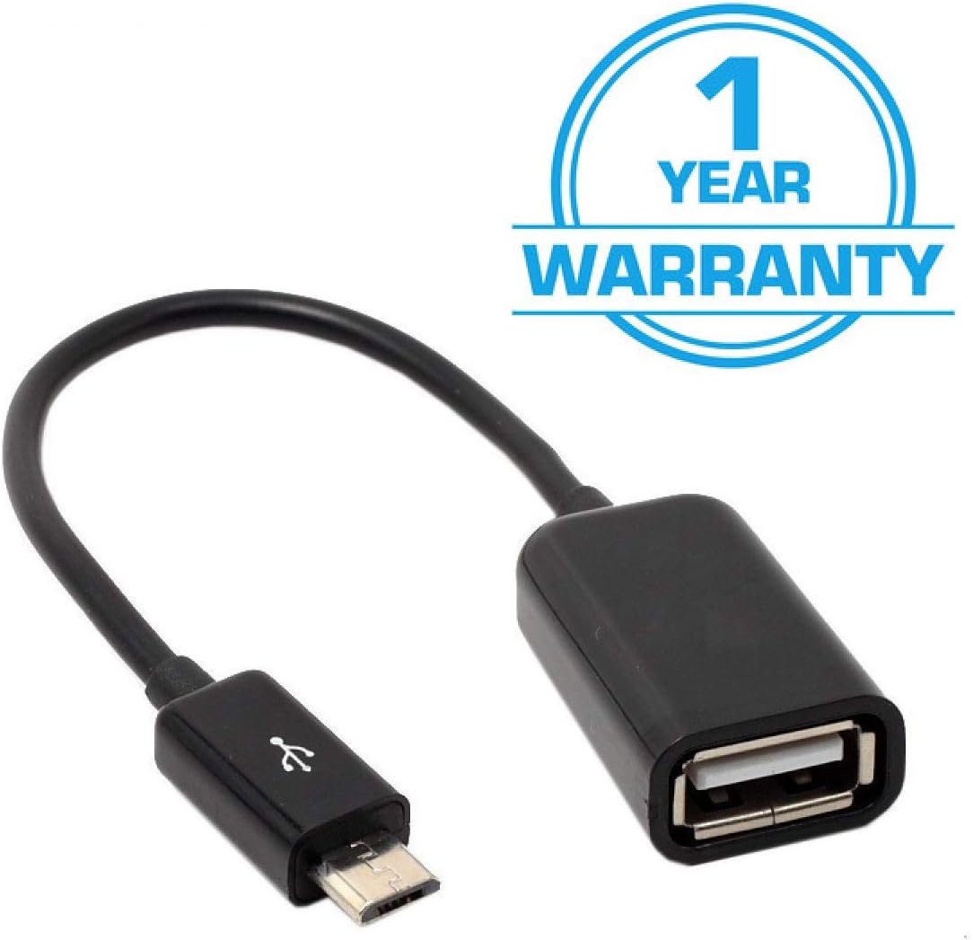 Azacus On-The-Go OTG Cable Adapter for All Android Smartphones (Assorted Colour)