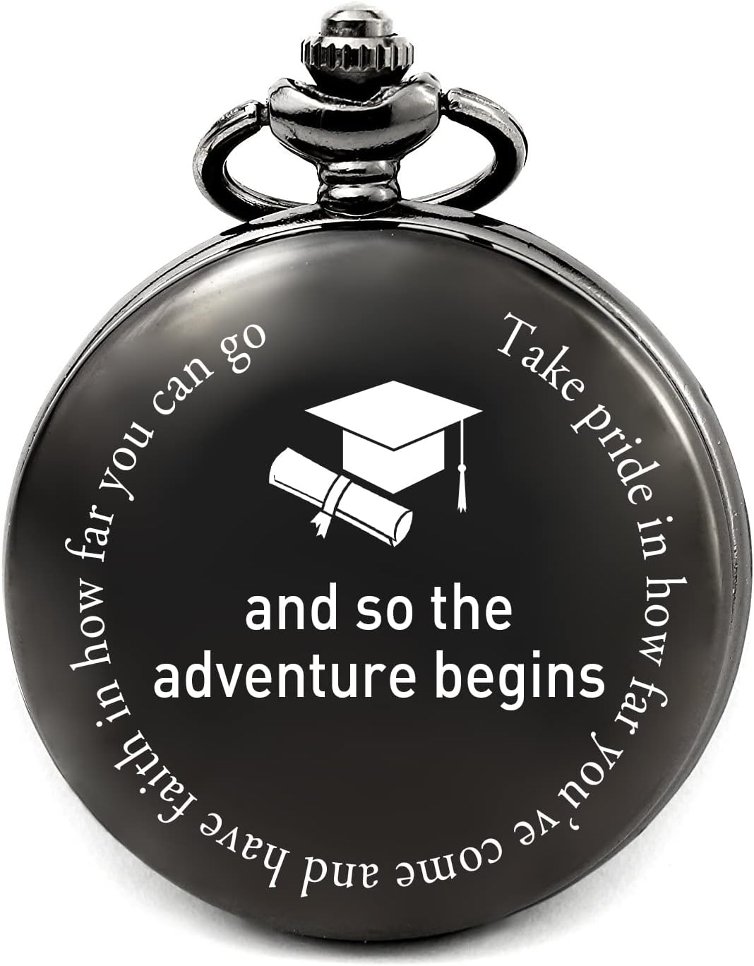 levonta Gifts for Men Unique Pocket Watch with Chain Engraved