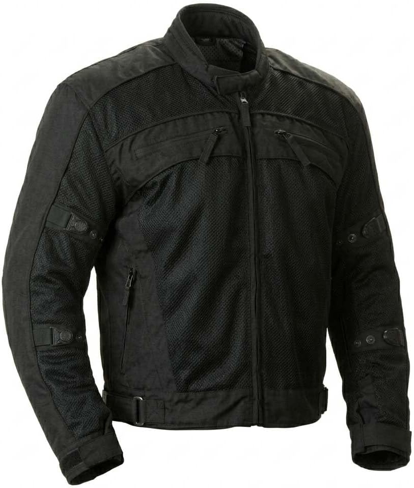 Chaqueta de motociclista de cuero con armadura CE para hombre Milwaukee - Uso durante todo el año