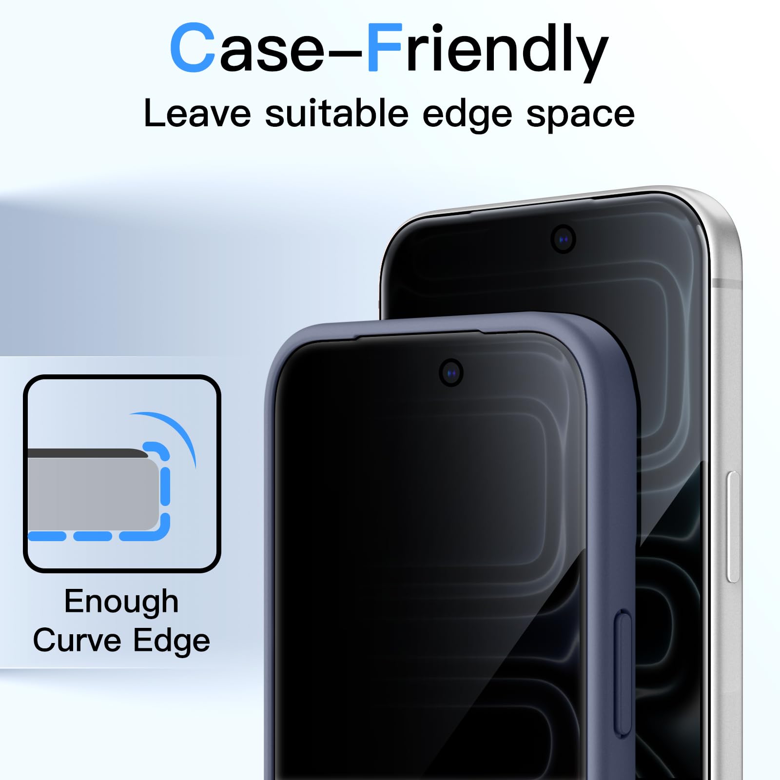 JETech 3D 9H+ Ochraniacz Ekranu Prywatności dla iPhone 17 Pro, 2 Sztuki | Pełne Pokrycie, Auto-Wyrównanie Instalacji, Szkło Hartowane, Anty Odcisk Palca, Przyjazne dla Etui