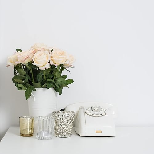 Miniatura 8 de VEELIKE Papel tapiz blanco grueso para despegar y pegar, papel adhesivo blanco para paredes de dormitorio, armarios de cocina, encimeras,