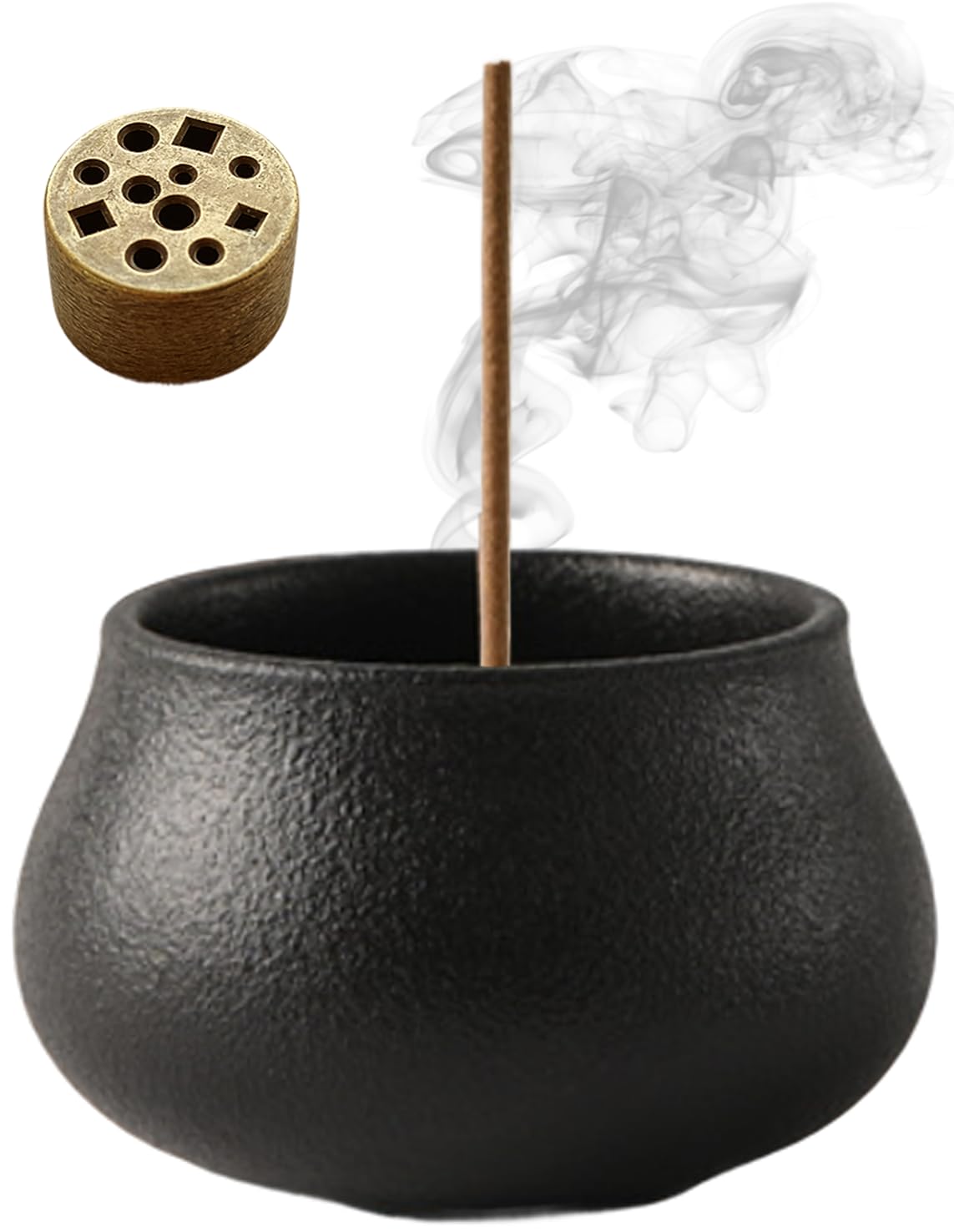 Palm-Size Ceramic Incense Burner, Modern Minimalist