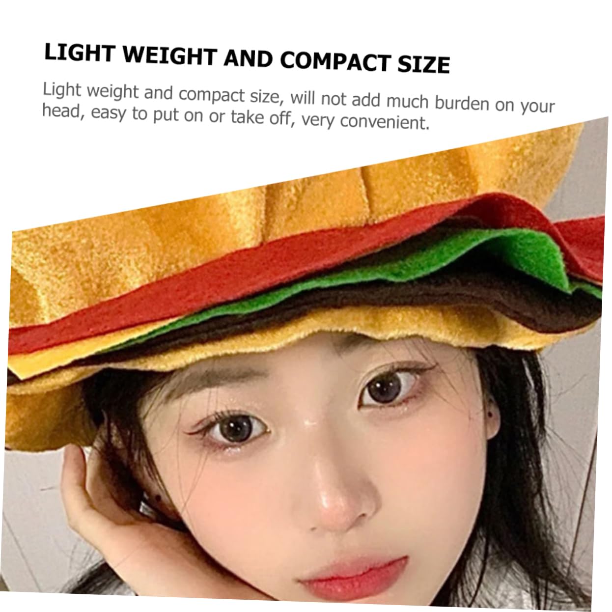 4piezas Sombrero De Hamburguesa Decorativo Para Fiestas y Halloween Gorro Ligero De Comida Rápida Accesorio Divertido Para Fotos y Disfraces Diseño Cómodo y Adecuado