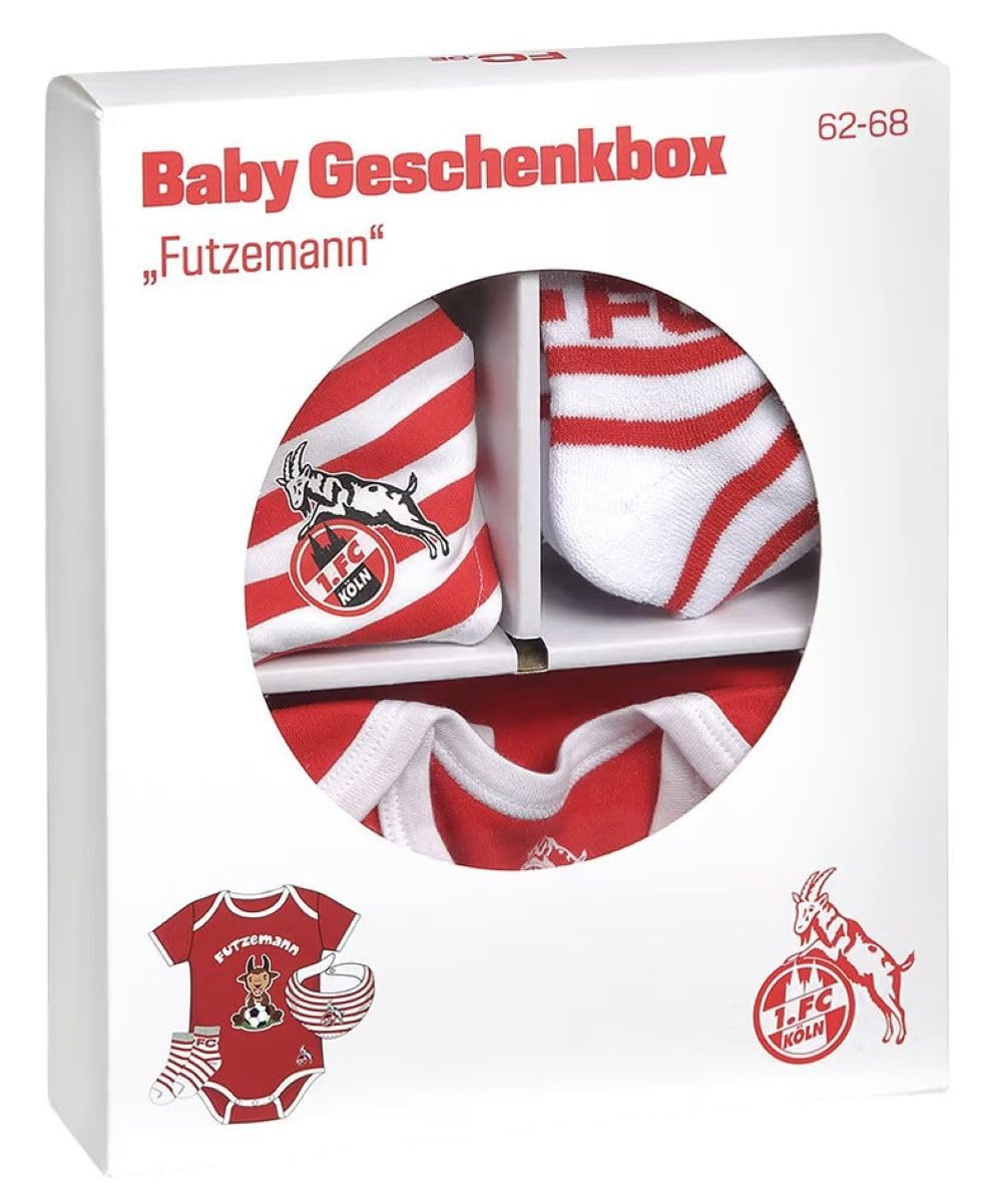 1. FC Köln Caja de regalo para bebé, tamaño 62/68