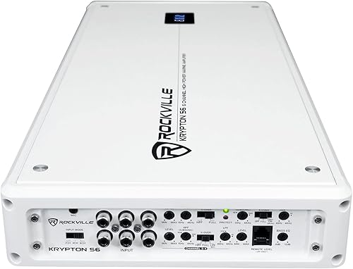 Miniatura 7 de Rockville Krypton S6 2600W Amplificador MarinoBarco de 6 Canales, RMS Certificado por Dyno, Micrófono PA Incluido, PCB con Recubrimiento Conformal,