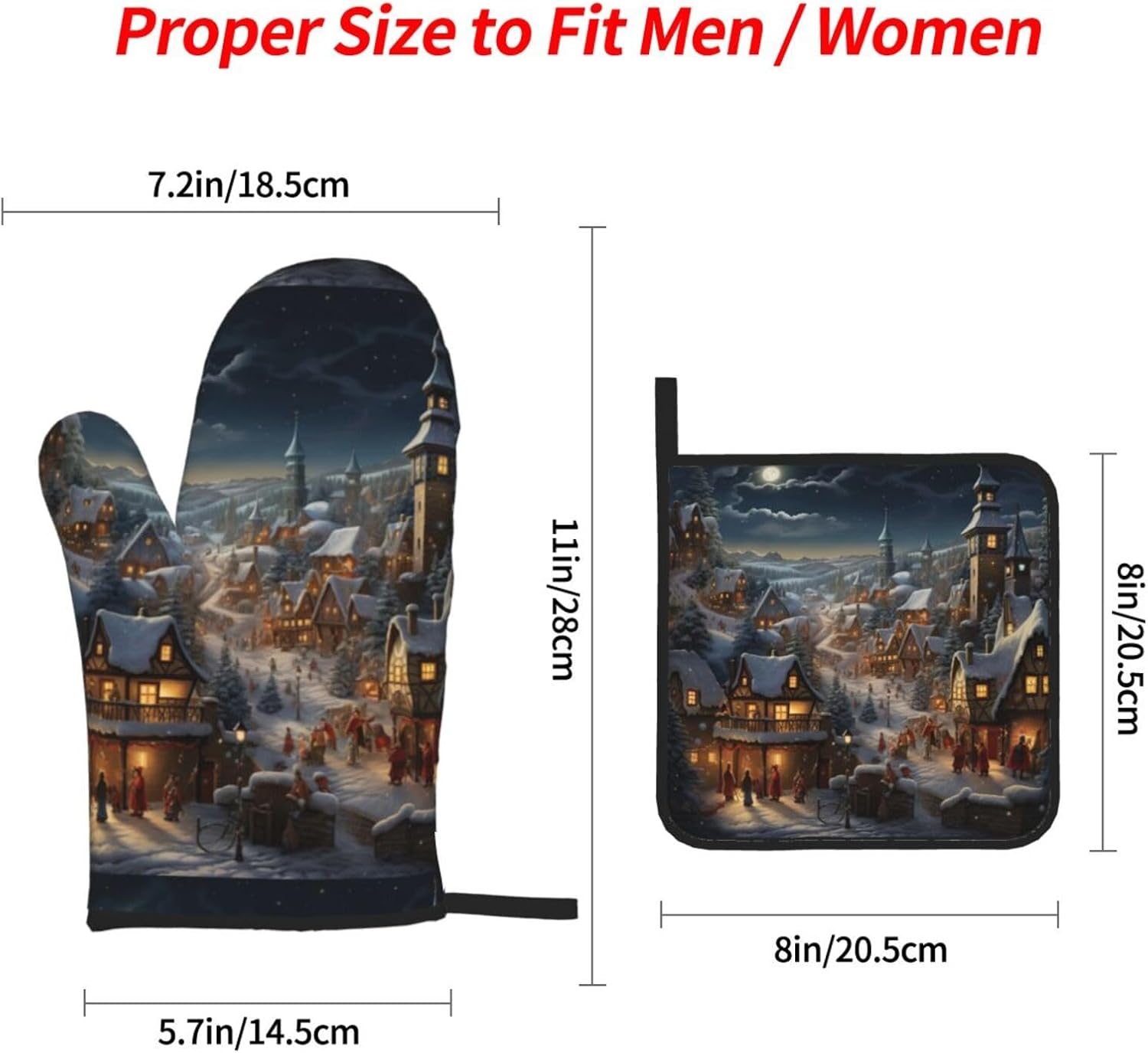 Christmas Kitchen baking four piece set, fit for cooking and baking, oven, microwave, and outdoor barbecue