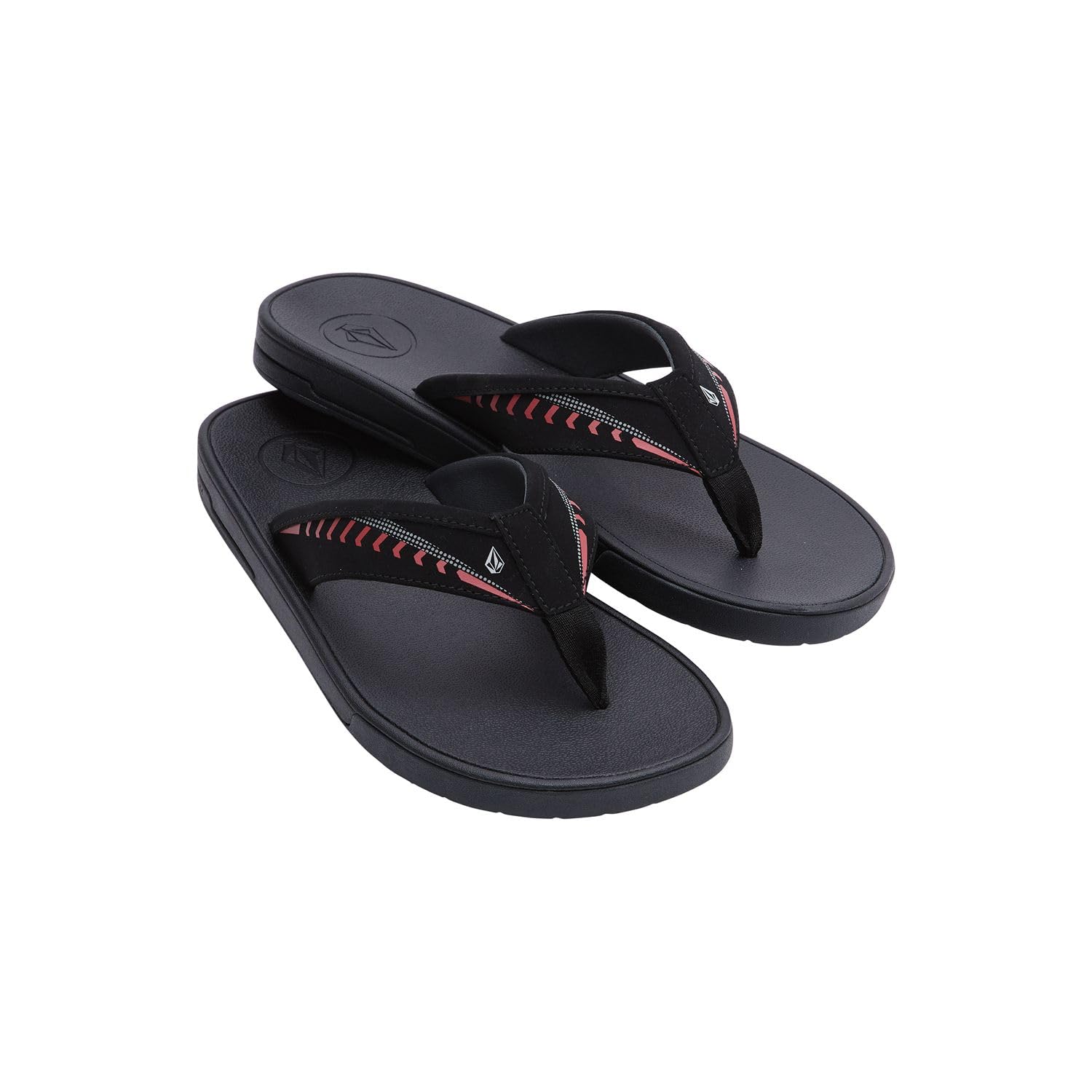 Volcom Jack Robinson sandales noir/rouge confortables pour marcher - 3