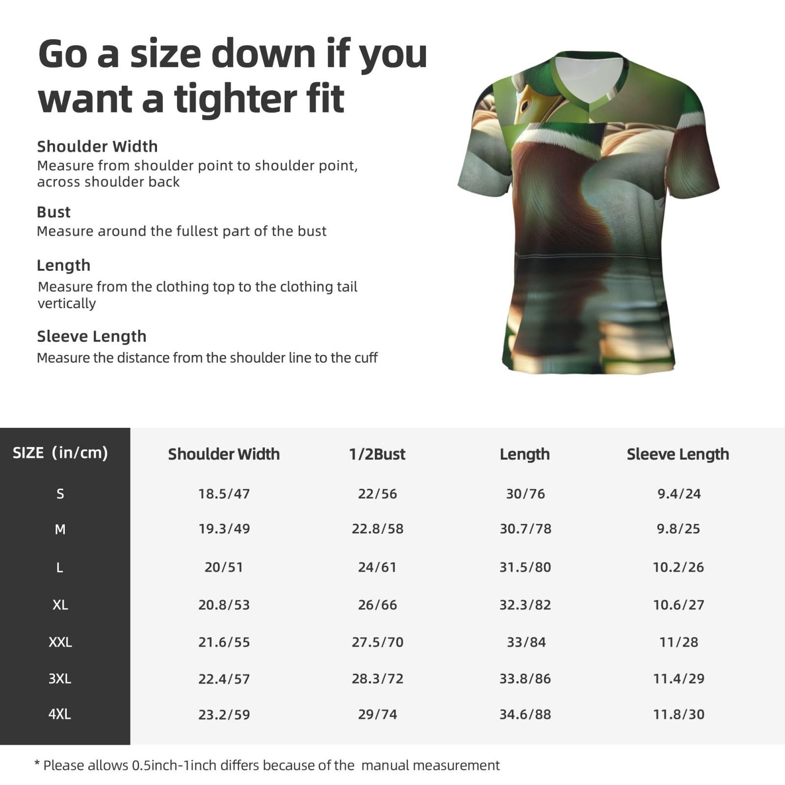 Stylish Athletic Sports Jersey Mallard-Duck Men's Rugby Jersey 4X-Large Black