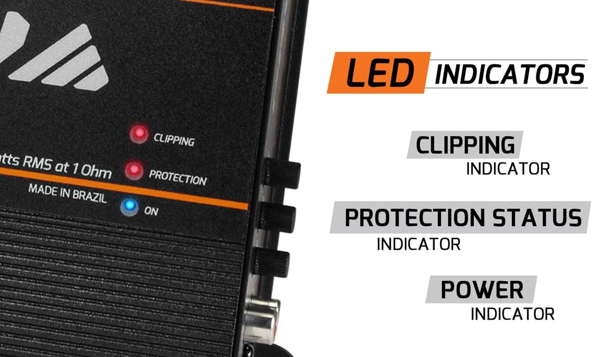 PRV Audio QS3000 1 Ohm 3000 Watt Amp Car Audio Amplifier Full Range HD Sound Monoblock 3K Car Amp with Built-in HPF and LPF Controls for PRO Audio Systems