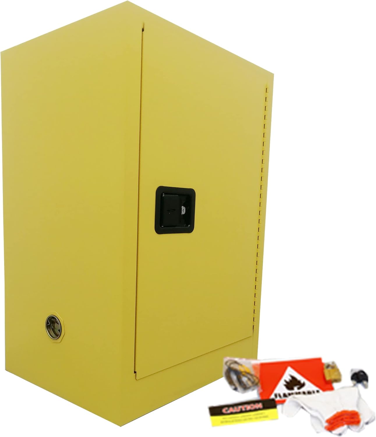 INTBUYING Flammable Safety Cabinet, Cold-Rolled Steel Safety Storage Cabinet for Flammable Liquid with One Adjustable Shelf, Self Closing Door, Air Vent,Locking System (40 Gal 23.2x18.1x35in) : Industrial & Scientific