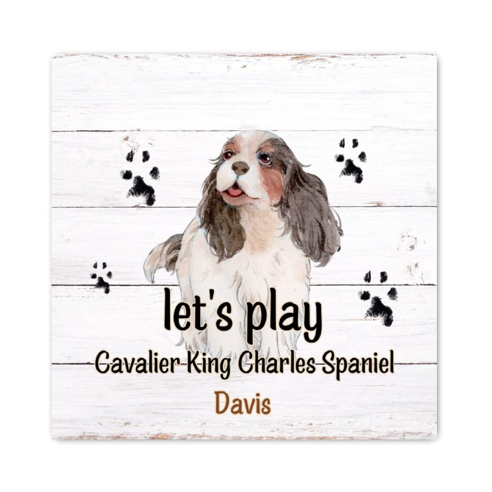 Panneau en bois Charles Spaniel pour décorer votre salon et votre cuisine chrétienne