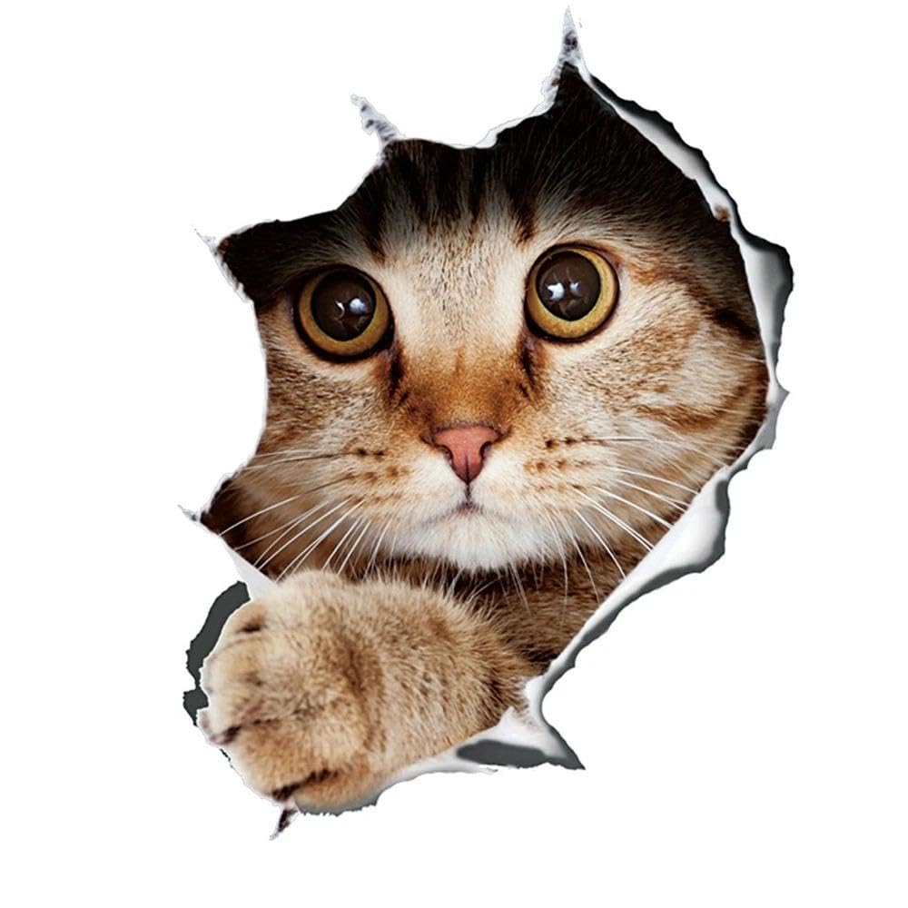 Fashion Cat Car Sticker Automobiles Motorcycles Exterior Accessories Vinyl Decals(13CM X 9.6CM)