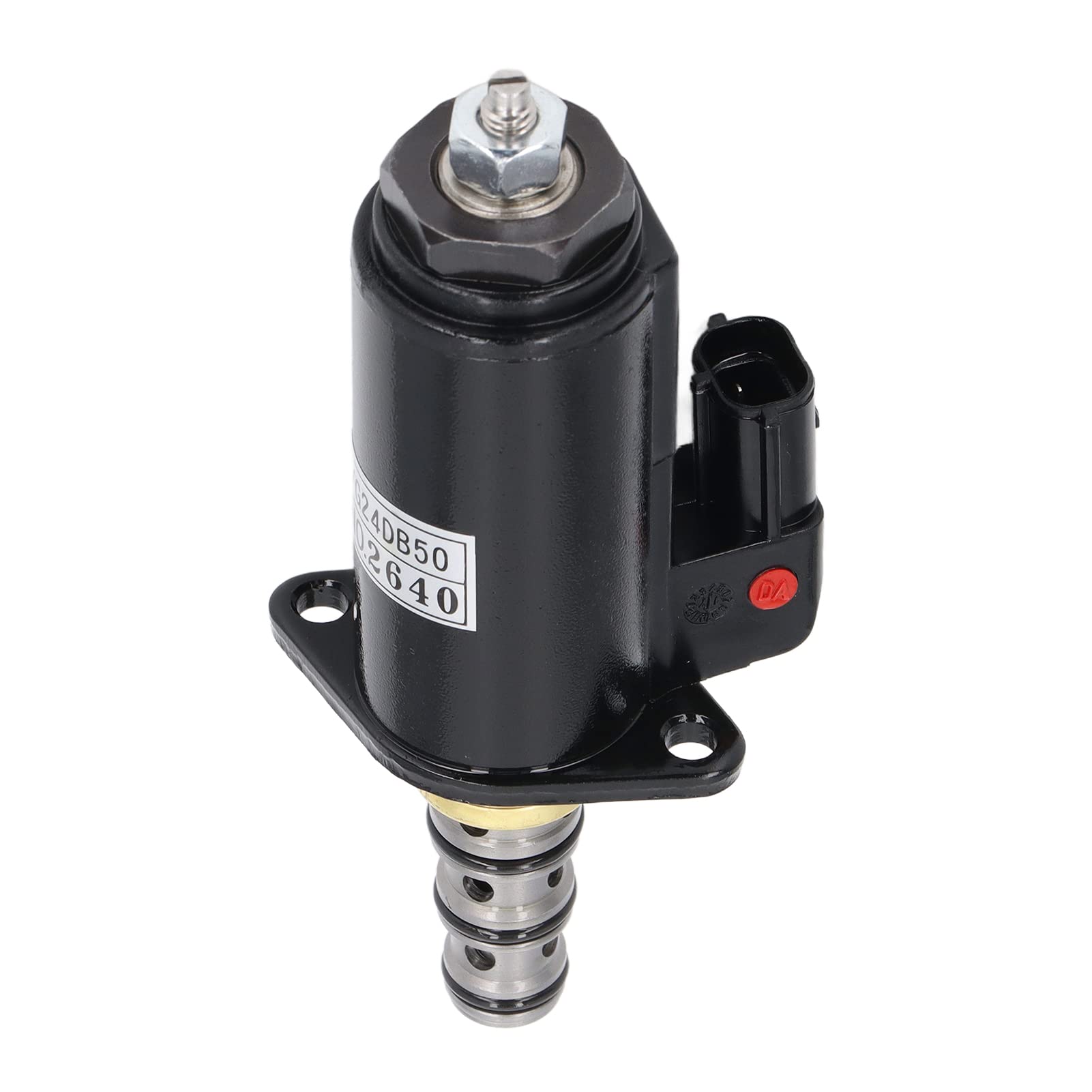 Cocoarm Sicherheitsverriegelungs-Magnetventil, Bagger-Magnetventil aus Legiertem Stahl, 2-Nadel-Ersatzteil, Mattes Gehäuse, Direkte Passform für SK200 8 250 330 350 8