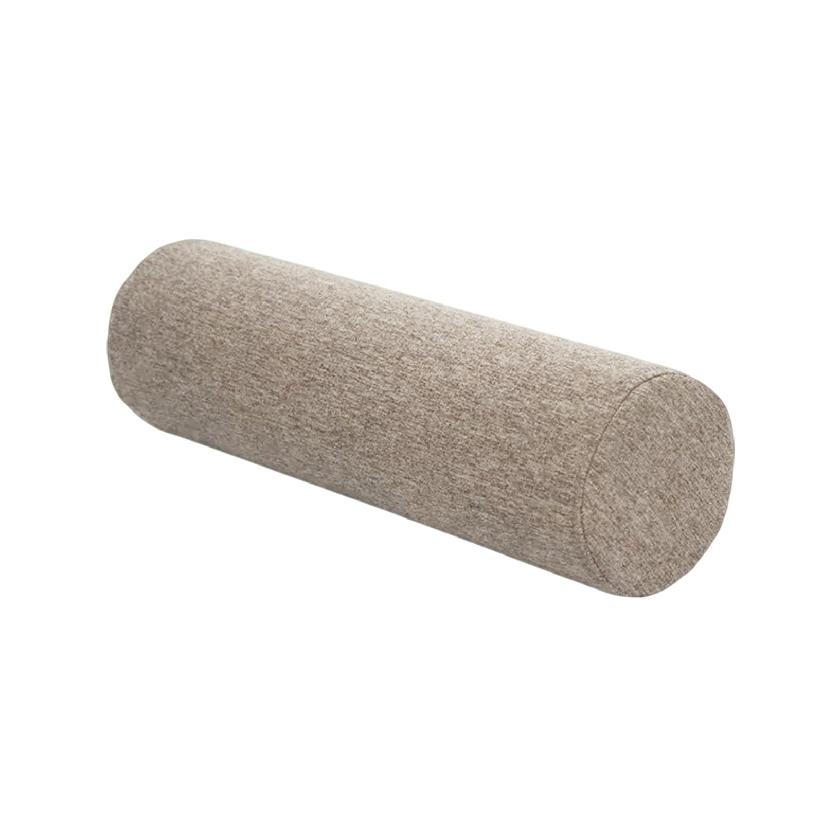 Breathable Linen Neck Roll Pillowcase Cylinder Bolster Pillowcase with Zipper (Cover Only), Round Cervical Pillow Cover for Head, Neck, Back, and Legs