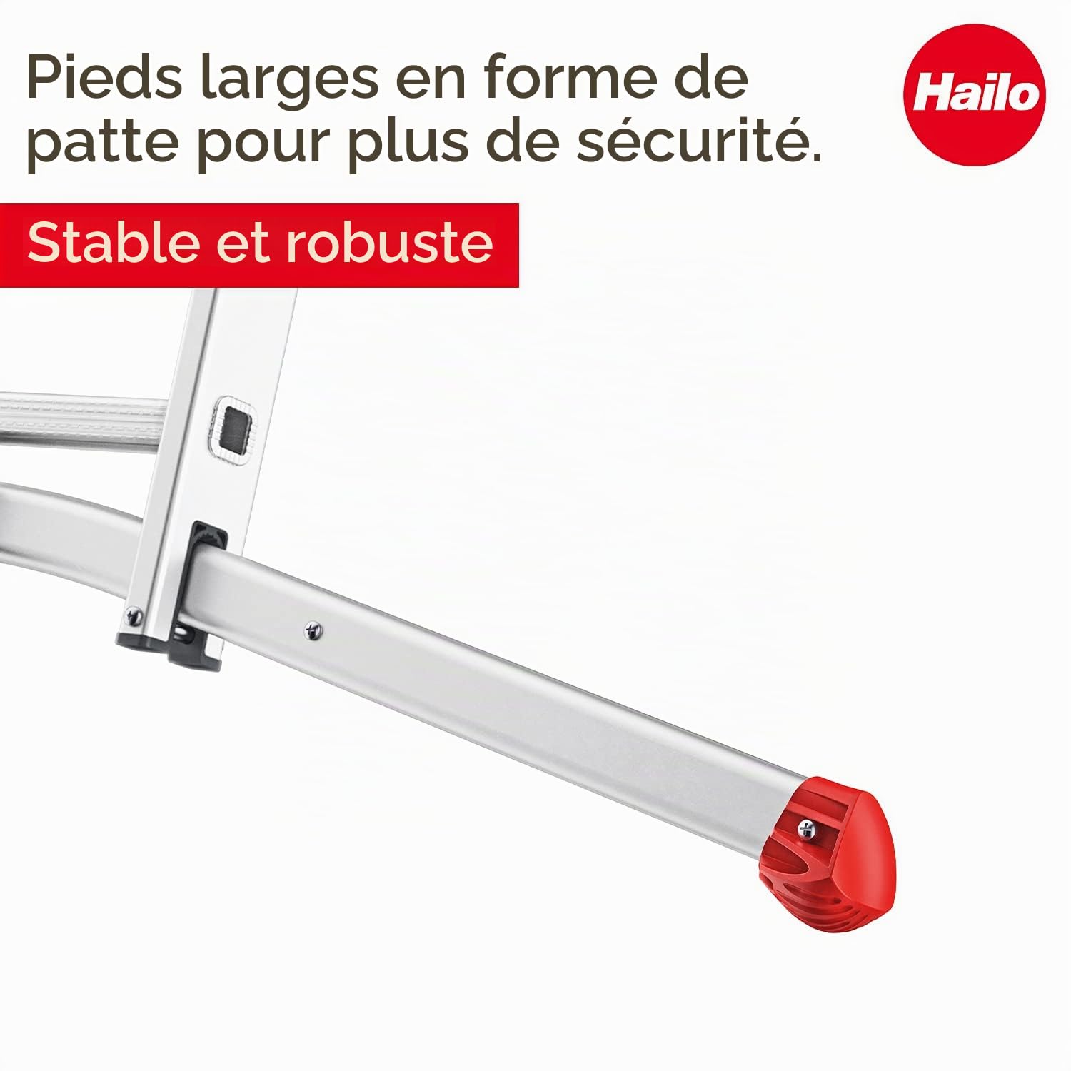 Echelle Transformable Pro 3 Plans 3x6 échelons 3,8m/4,7m en Aluminium Hailo ProfiLot
