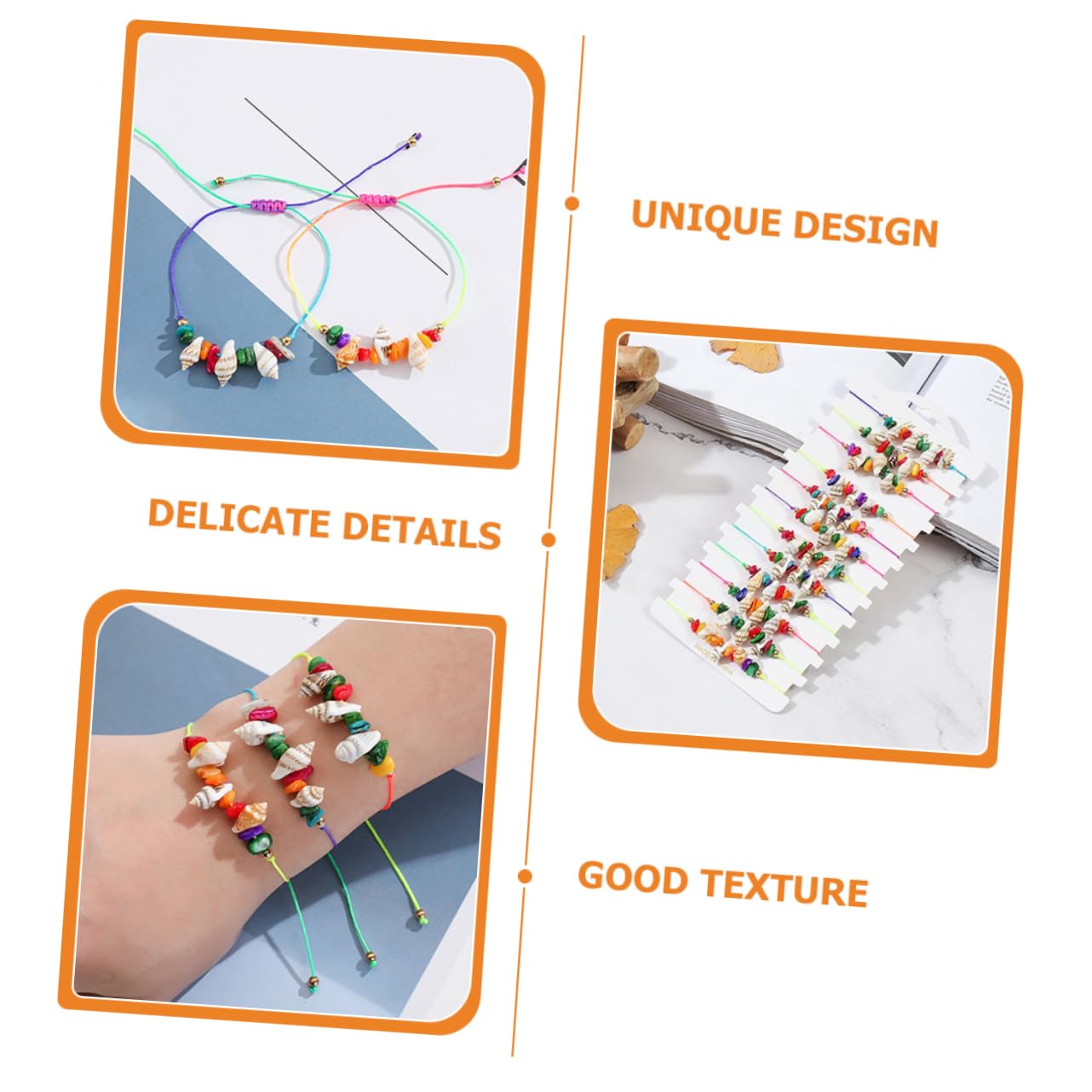 VALICLUD 60piezas Pulsera De Concha y Tobillera De Playa Para Mujeres y Joyería De Verano Bohemia Diseño Minimalista y Material