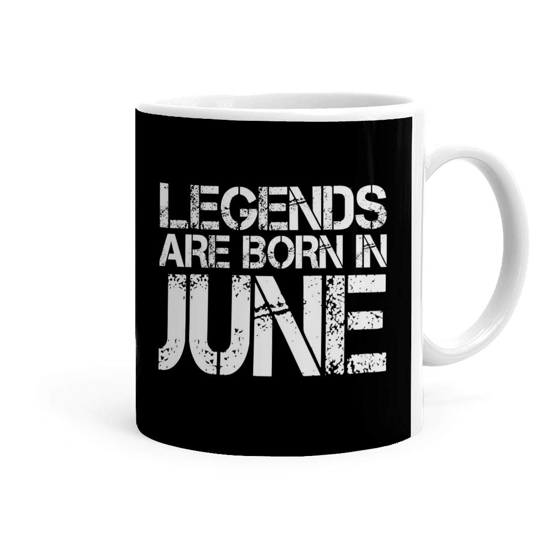 Khakee Legends are Born in June Theme Printed Ceramic Coffee Mug (325 Ml)- Gift for Birthday,Aniversry,Love(jan-15609P)