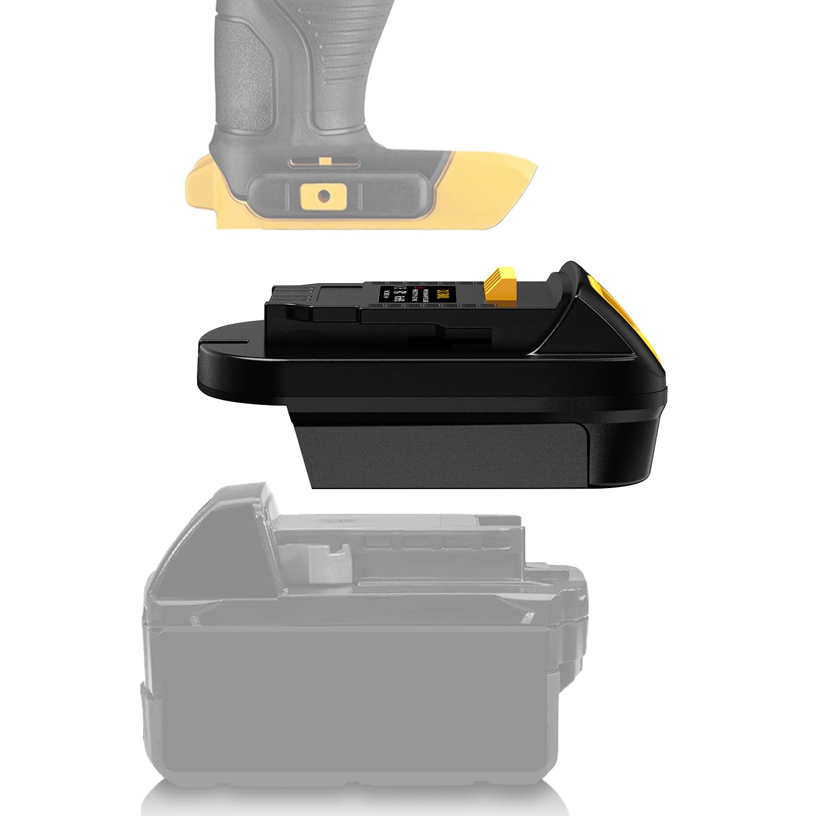 MIL18DL - Convertidor adaptador para batería Milwaukee a De Walt, para batería de litio Milwaukee M18 de 18 V convierte a batería de litio De Walt de 20 V, alimentación para herramientas inalámbricas