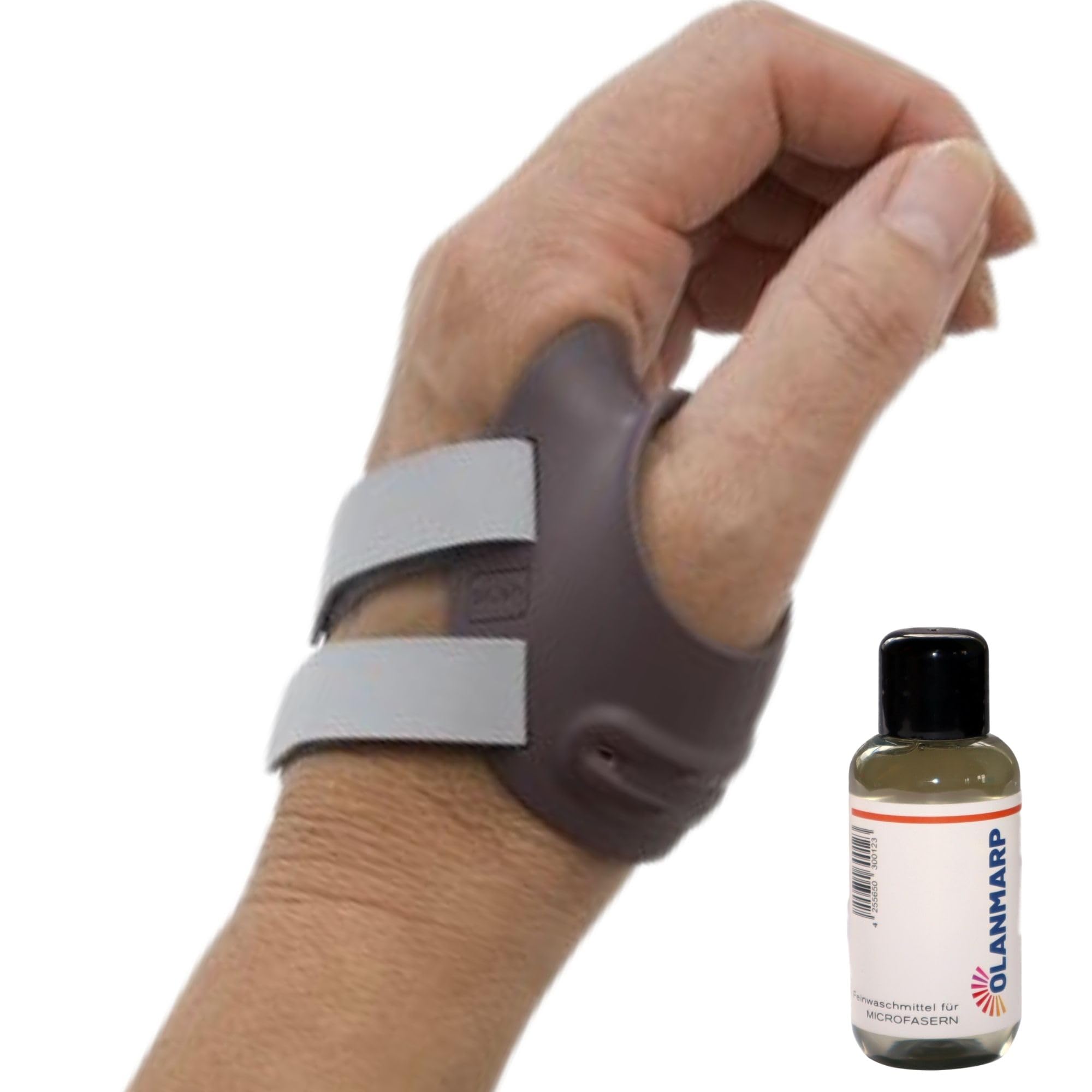 Ofa Push Ortho CMC Pulgar ortesis Osteoartritis, reduce el dolor, vendaje postoperatorio Detergente para microfibra 50 ml (derecha, talla 0)