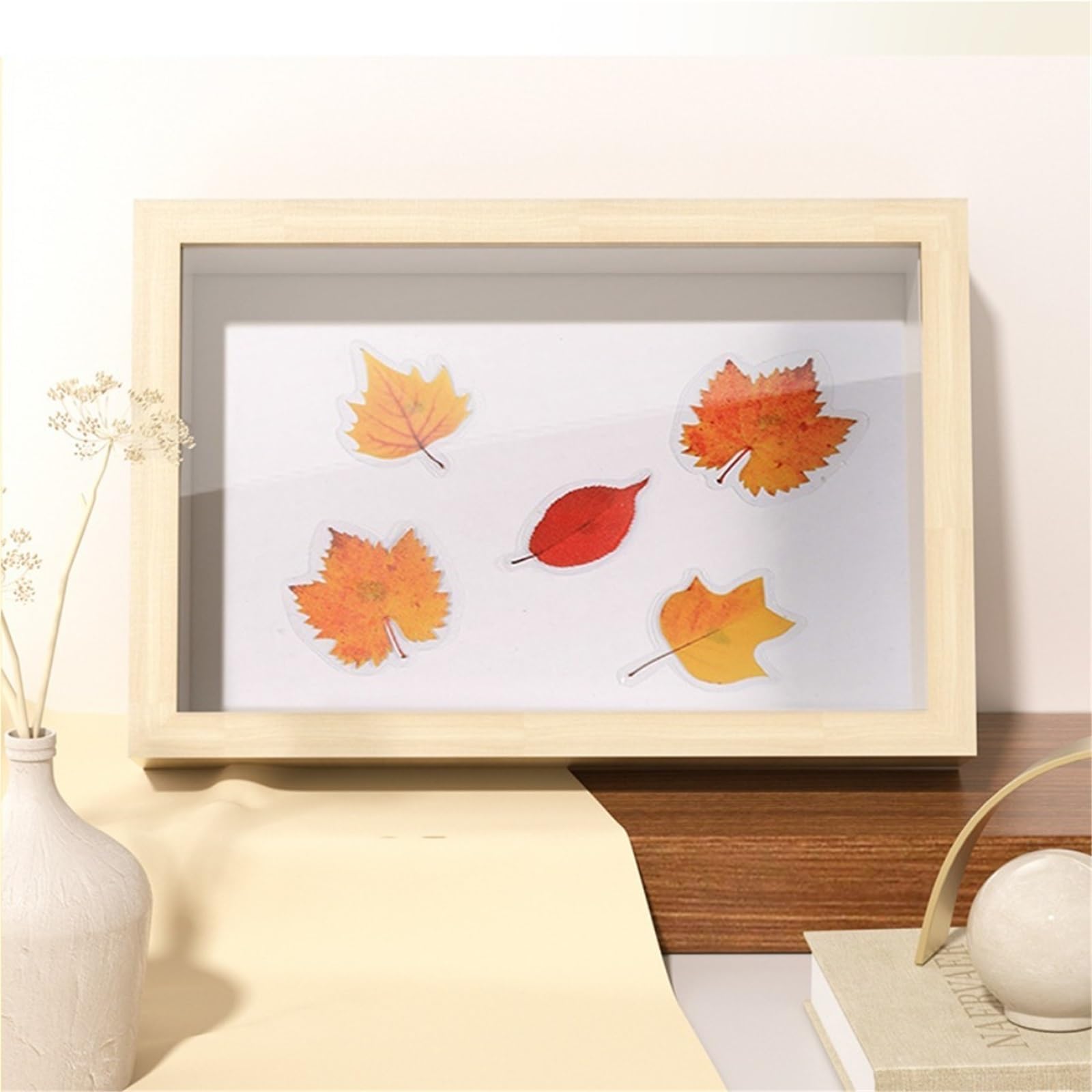 Skrzynka wyświetlacza ramy, 2 szt. Ramka 3D Deep Cube Shadow Box(White,8 inches)