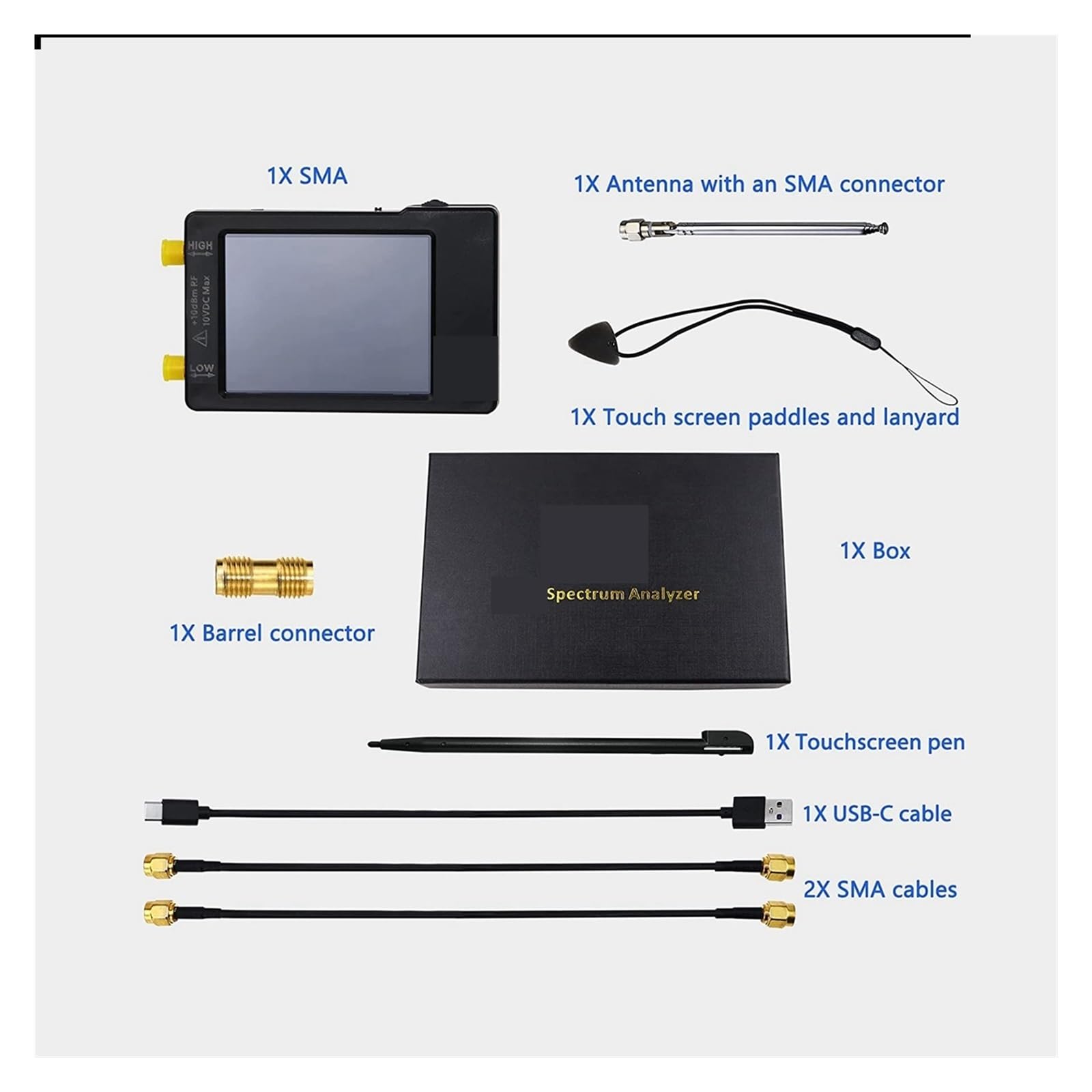 AMAZWI Antennenanalysator analysator MF/HF/VHF UHF-Eingang for 0,1 MHz–350 MHz und UHF-Eingang for 240 MHz–960 MHz Signalgenerator Spektrumanalysatoren