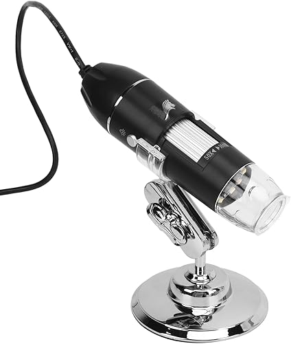 Microscopio digital de mano 1600X de aumento, microscopios digitales portátiles de mano de laboratorio con luz LED USB, cámara de microscopio para