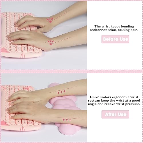 Miniatura 5 de Almohadilla reposamuñecas para teclado de juegos, teclado de espuma viscoelástica, reposamanos ergonómico, reposamuñecas para teclado de