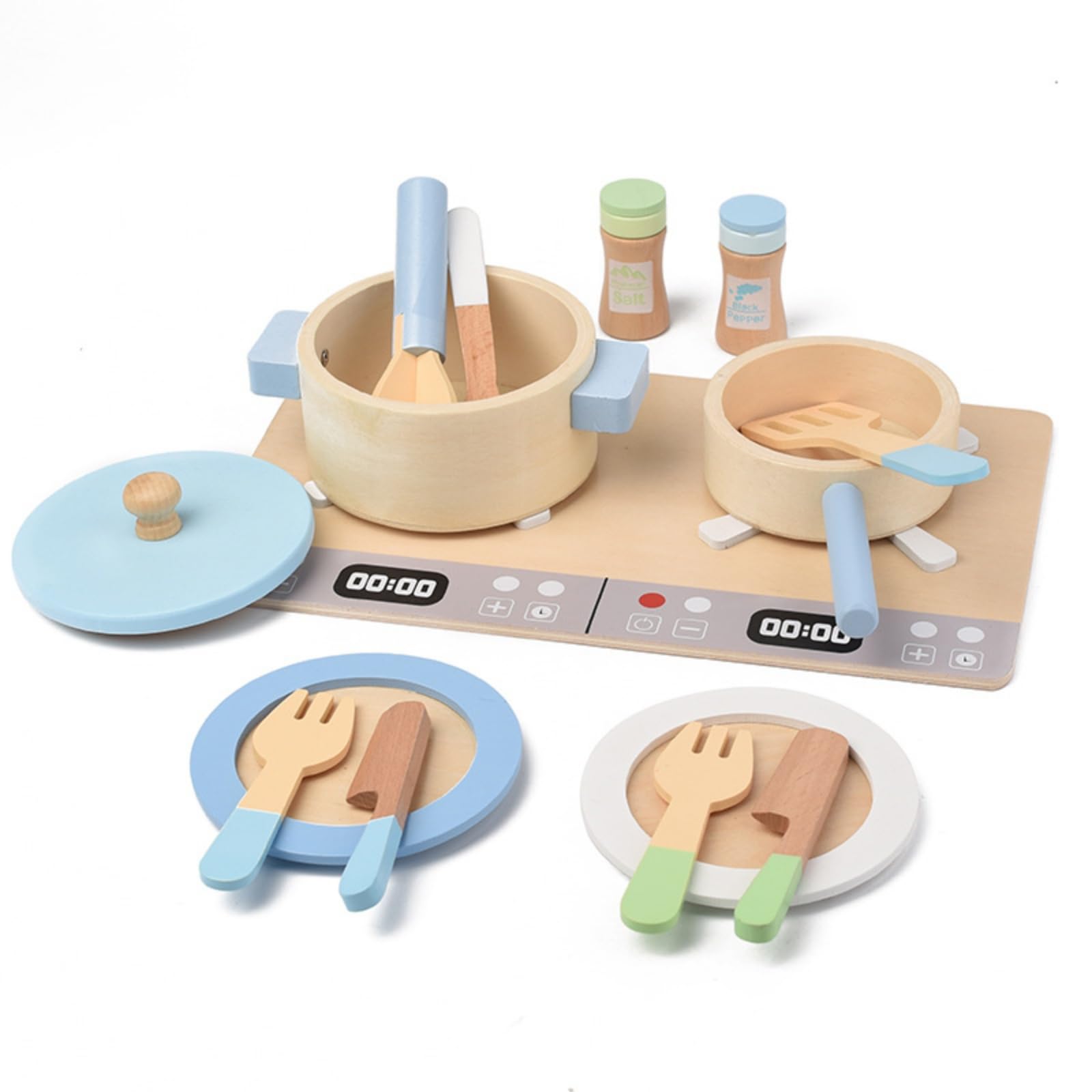 Accessori da per Bambini con Bordi Arrotondati Set da Giocattolo con Pentola Coperchio Realistico