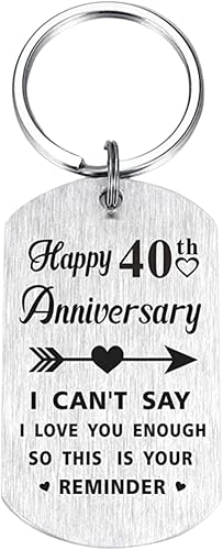 Miniatura 14 de Llavero de aniversario, regalo para él, ella, hombres, mujeres, marido, esposa, novia, novio, parejas, boda, aniversario, joyería