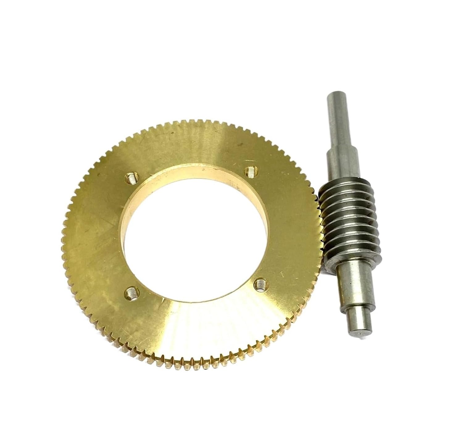 Bevel Gear Pinion Hardware Mechanical 1:90 1M 90T Stainless Steel Worm Gear Wear-Resistant Large Reduction Ratio Set(Shaft Length 72mm)