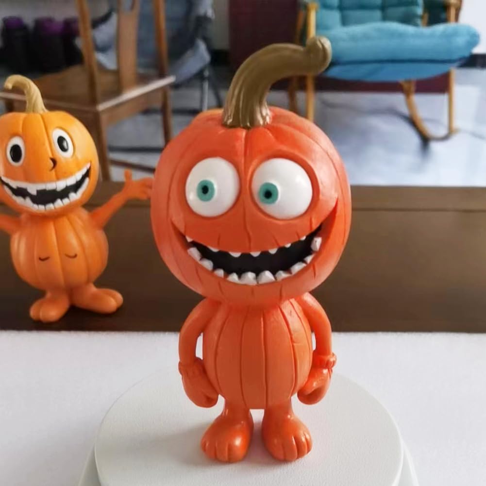 50 Stück Halloween Mini-Kürbis Figuren Aus Harz – Kleine Deko Für Party, Tisch & DIY, 1.9x1.7 Cm