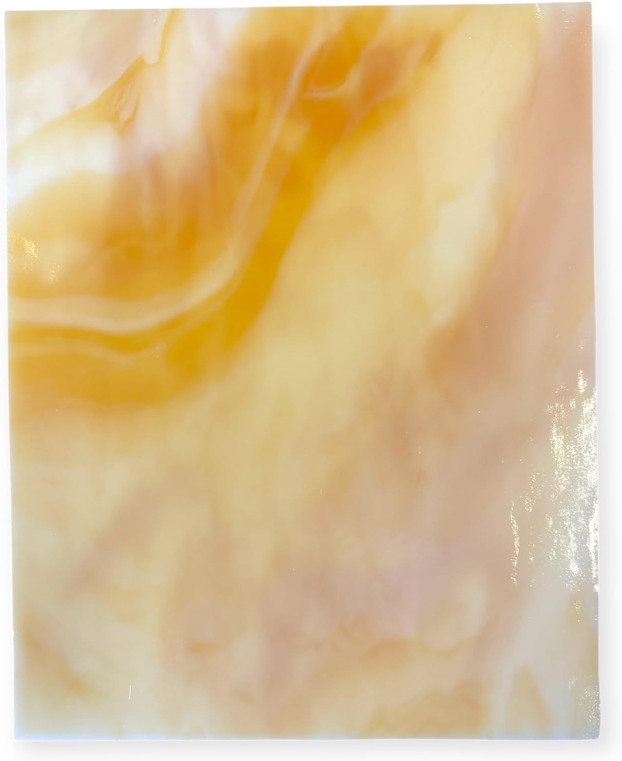 Wissmach Stained Glass Sheet : Light Amber, Wisspy Opal by BiNARi Glass Studio