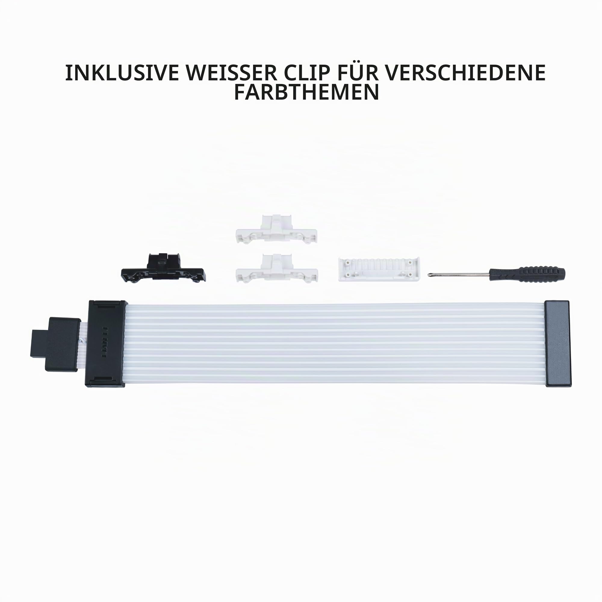 Lian Li Strimer Kabelloses 16-poliges RGB-Strom-Verlängerungskabel mit kabelloser Steuerung, 12 LED-Streifen; für die Verwendung ist EIN Controller erforderlich (PW16-121W)