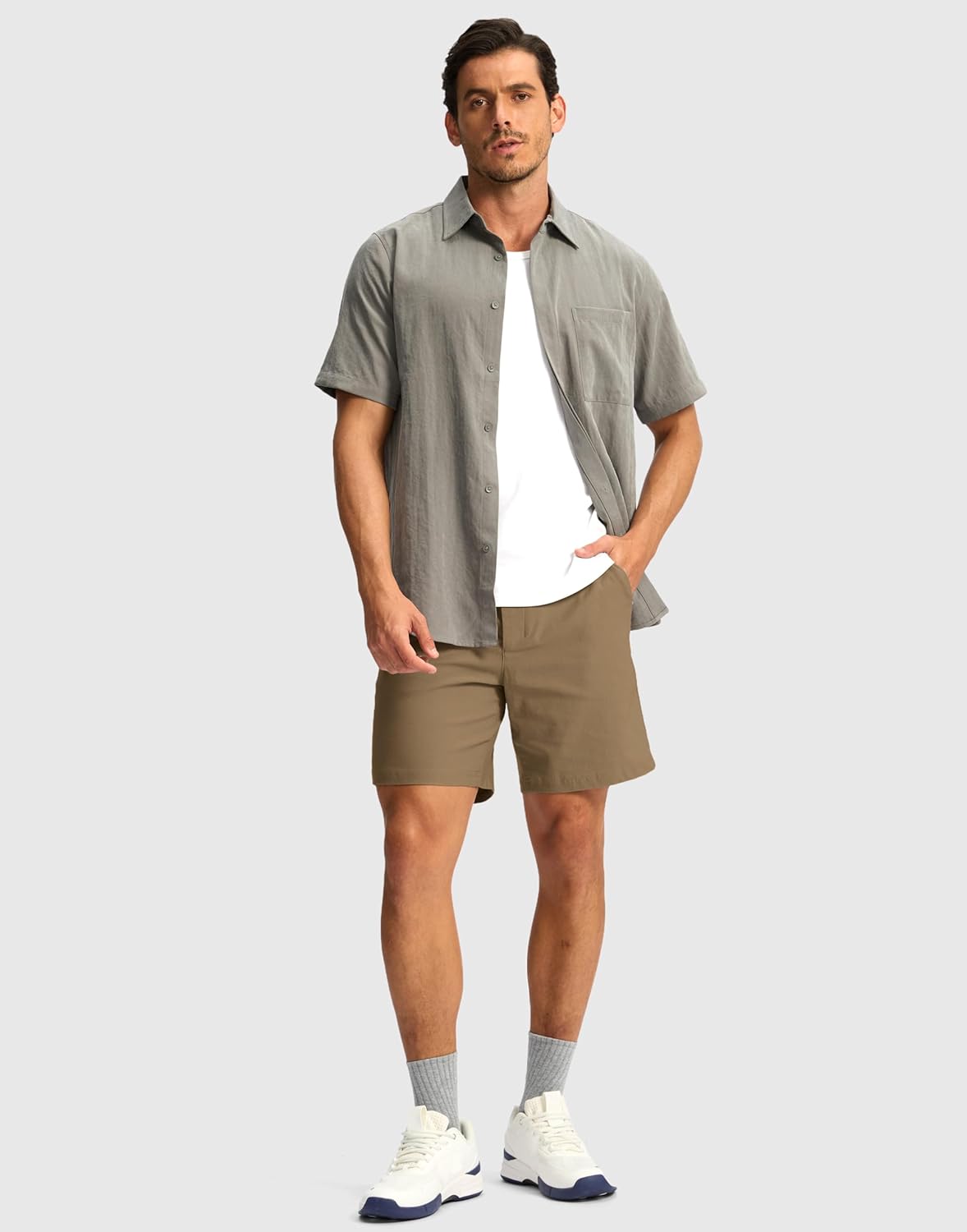 G Gradual Men's Golf Dress Shorts 5"/ 7"/ 9" Stretch Casual Work Flat Front Shorts for Men with 3 Pockets Quick Dry