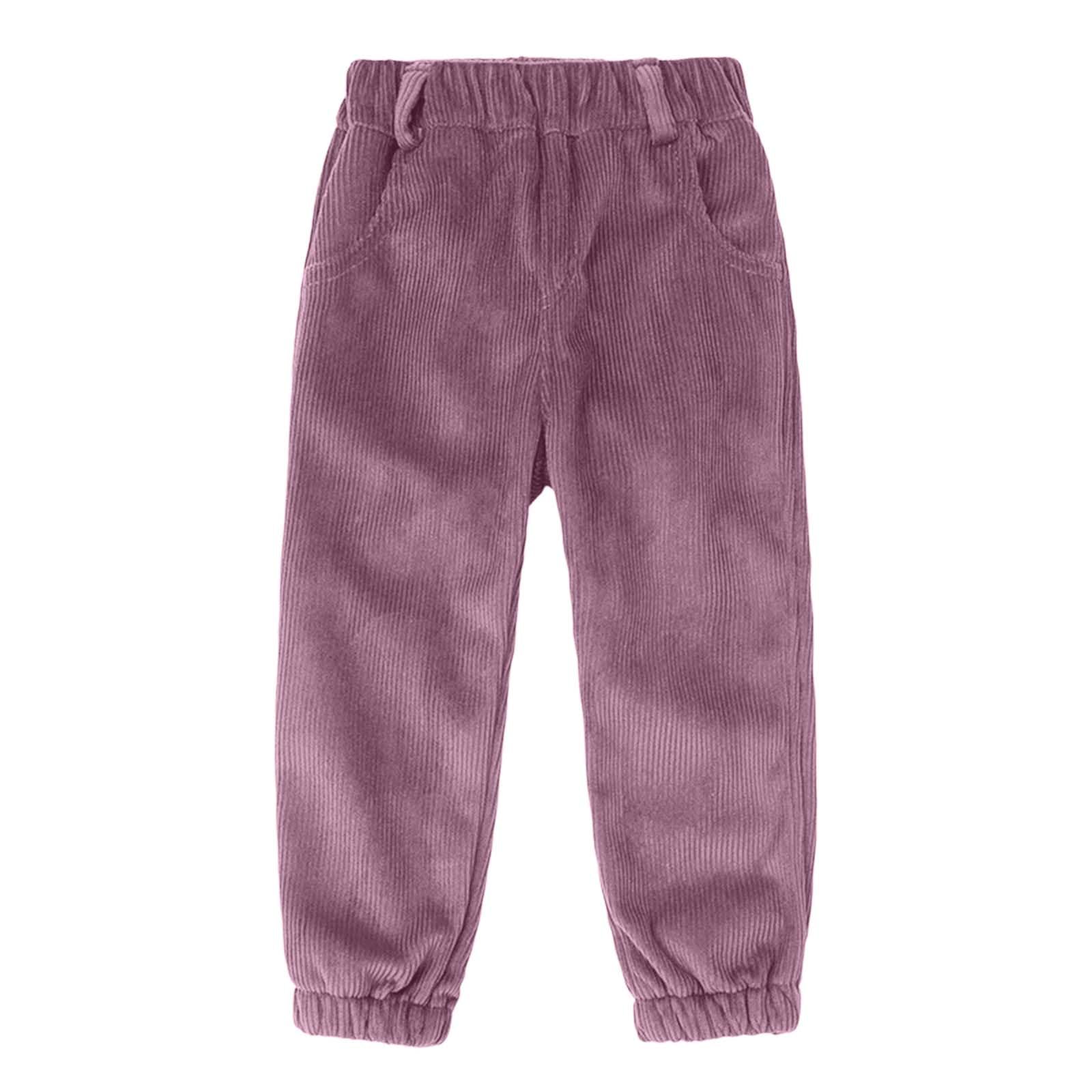 Genérico Pantalones de Chandal Niño Pantalones de Pana con Forro Polar Ajustados Cálidos y Confortables para Invierno