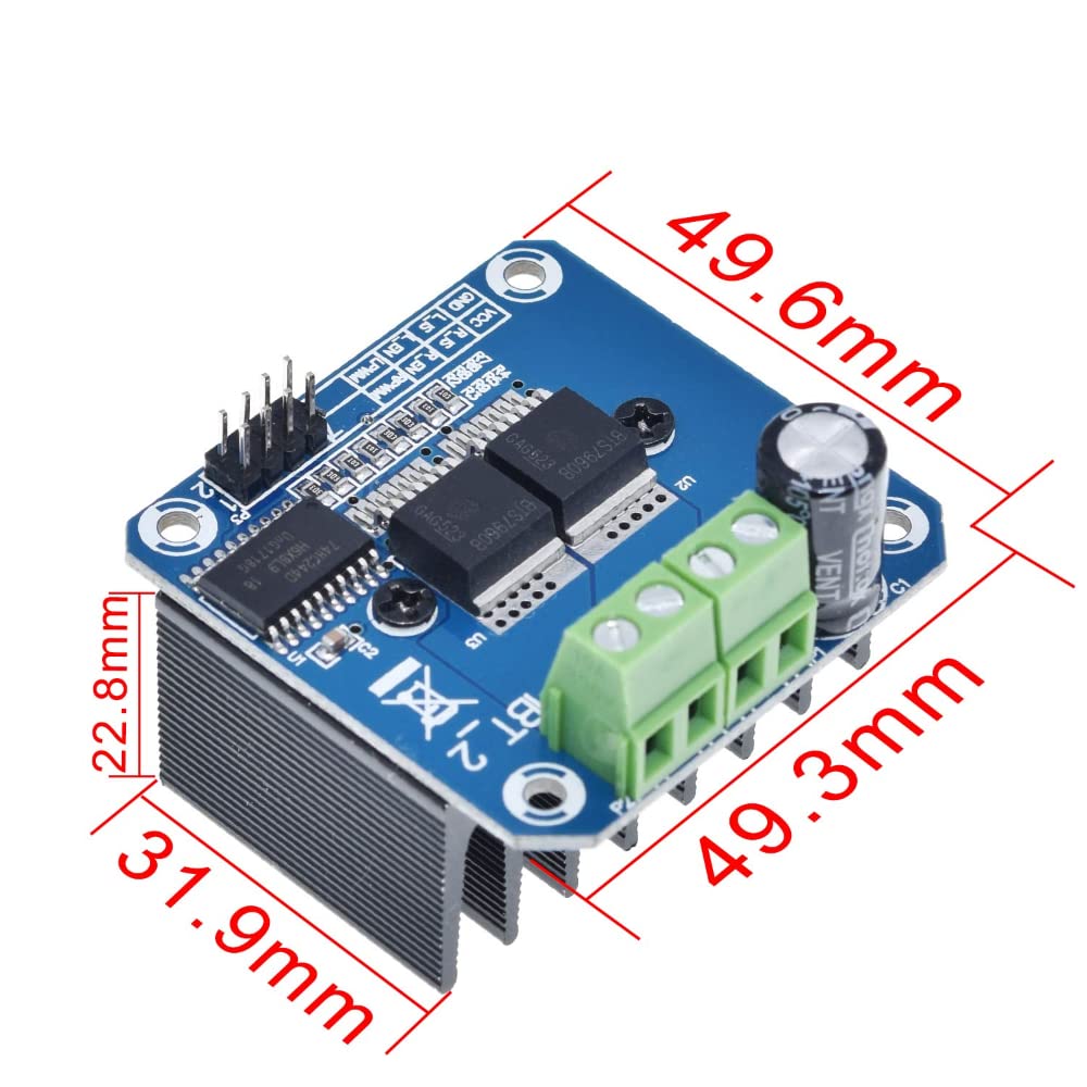 Lot Module Driver Moteur BTS7960 43A Haute Puissance IBT-2 – Pont H Intelligent Pour Moteurs DC 6-27V – Idéal Robotique & Voiture RC