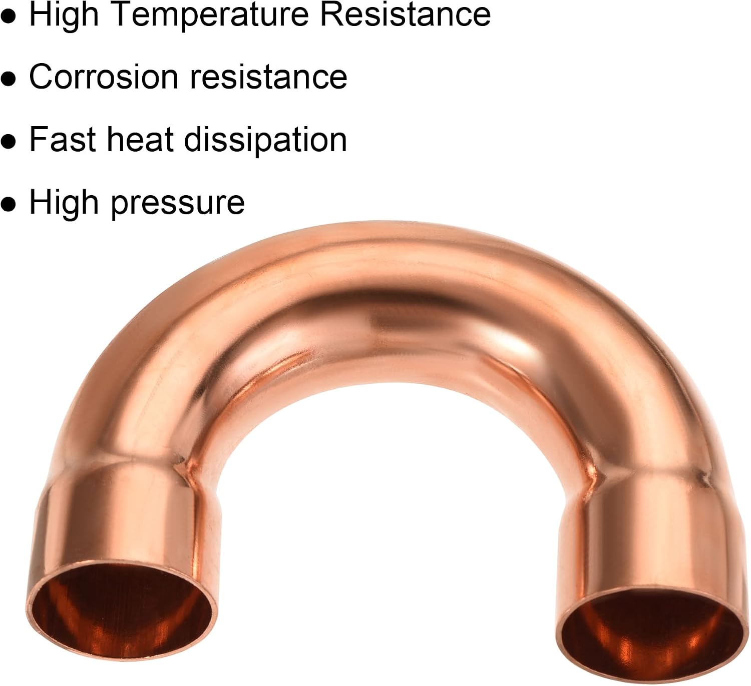 MECCANIXITY 180 Degree Return Bend Copper Fitting Welded Elbow Connection, 1 Inch ID for HVAC Refrigeration