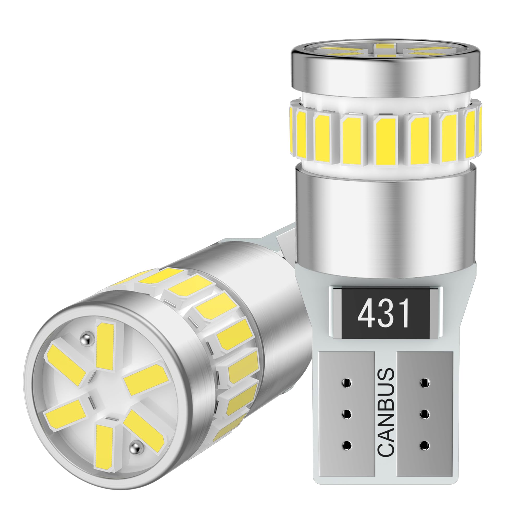 APOOS Ampoules LED T10 CANBUS 24SMD 6500K Blanc - Lot De 2 Pour Voiture Intérieur Et Extérieur