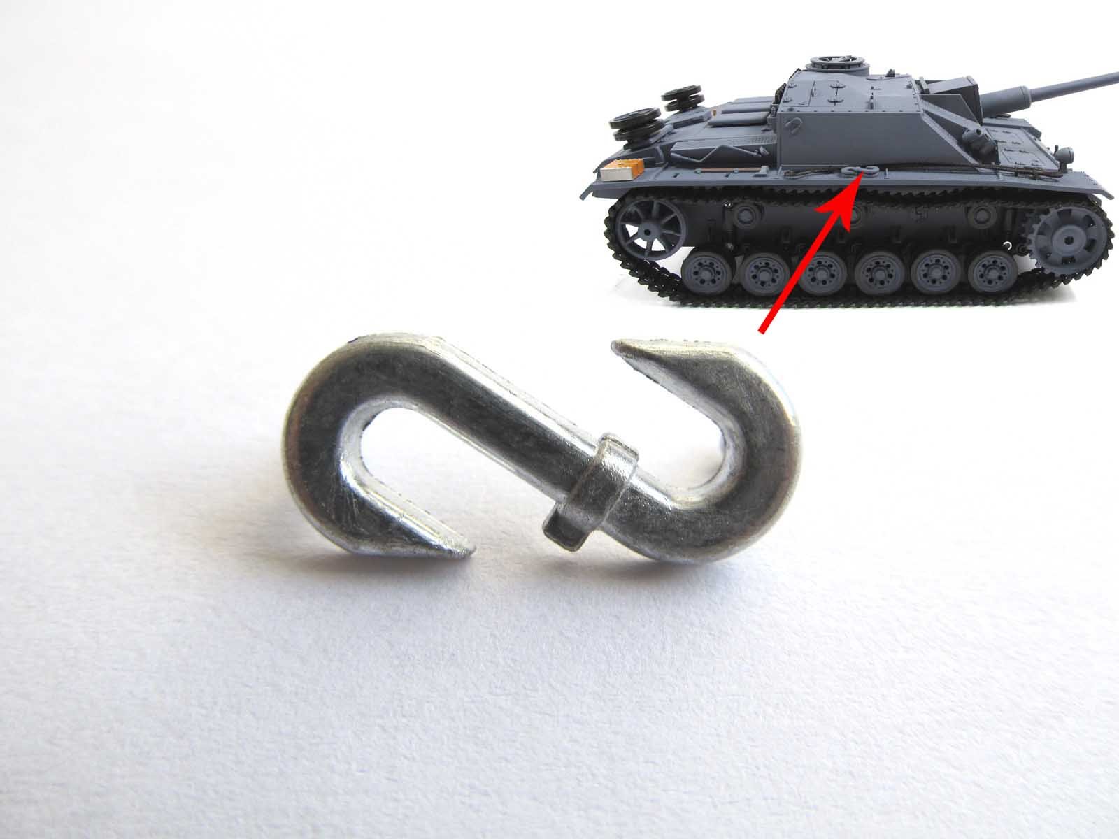 Mato 3868-1 Tank rc Parts Upper Hull Metal 'S' Shackle for 1/16 1:16 RC Stug III Tank