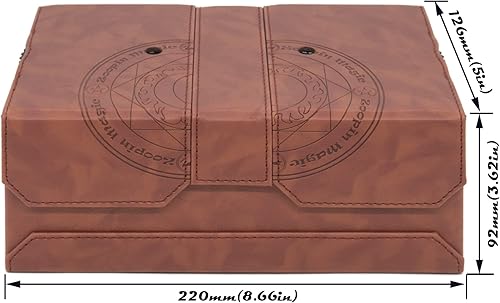 Vista 18 de Zoopin - Caja de 200 cartas para MTG, CCG, TCG, Yugioh... con dos contadores de vida integrados y dos bandejas de tarjetas más una bandeja de dados