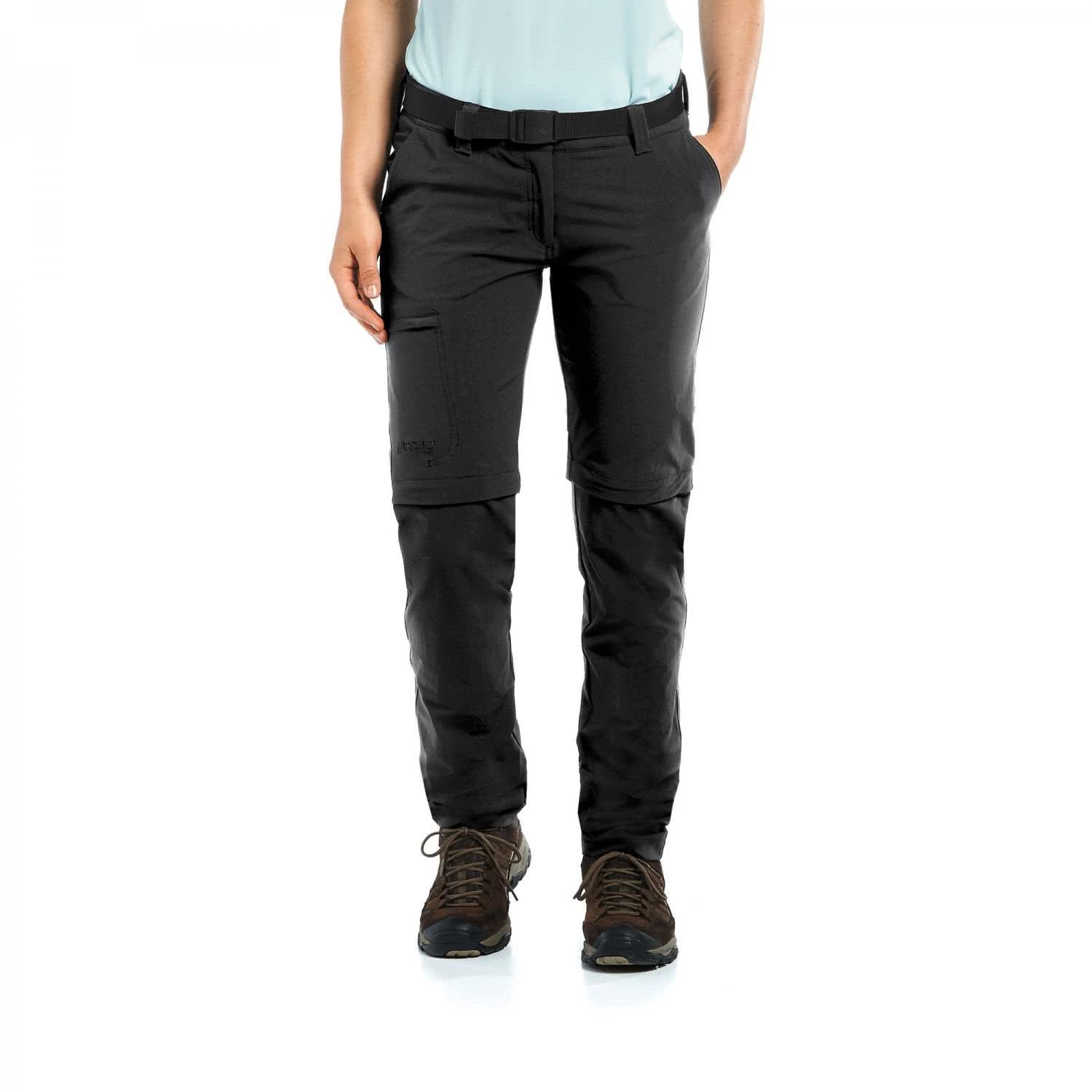 Maier Sports Inara Slim Zip, Damen Wanderhose, Wasserabweisende Hose für Trekking und Hiking, Enganliegender Schnitt, Zipp-off-Funktion, PFC-frei, mSTRETCH pro 4 & Dryprotec