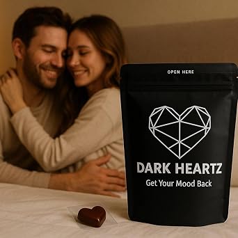 Dark Chocolate Hearts for Couples Mood Support Chocolate Bar Vegetarian & Gluten-Free Treat for Men(10 count)