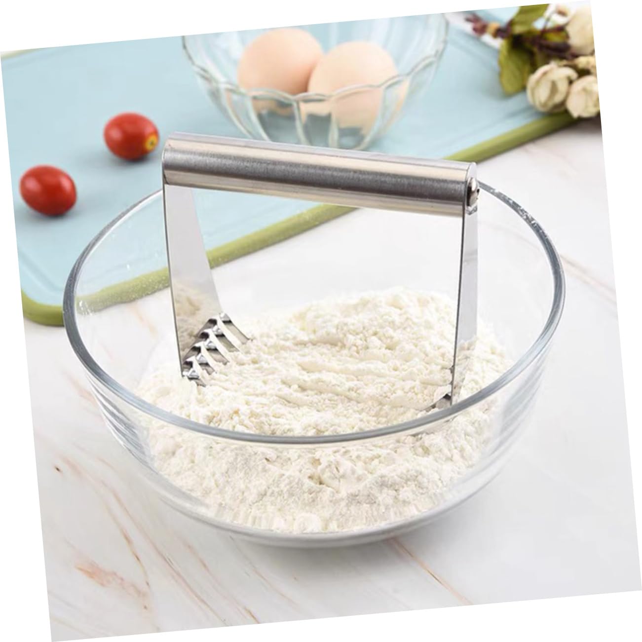 OFFSCH 2pcs Stainless Steel Pastry Dough Cutter Flour Mixer Tool for Steel Dough