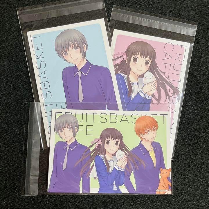 フルバ カフェ ポスカセット透、由希、夾 フルーツバスケット カフェ