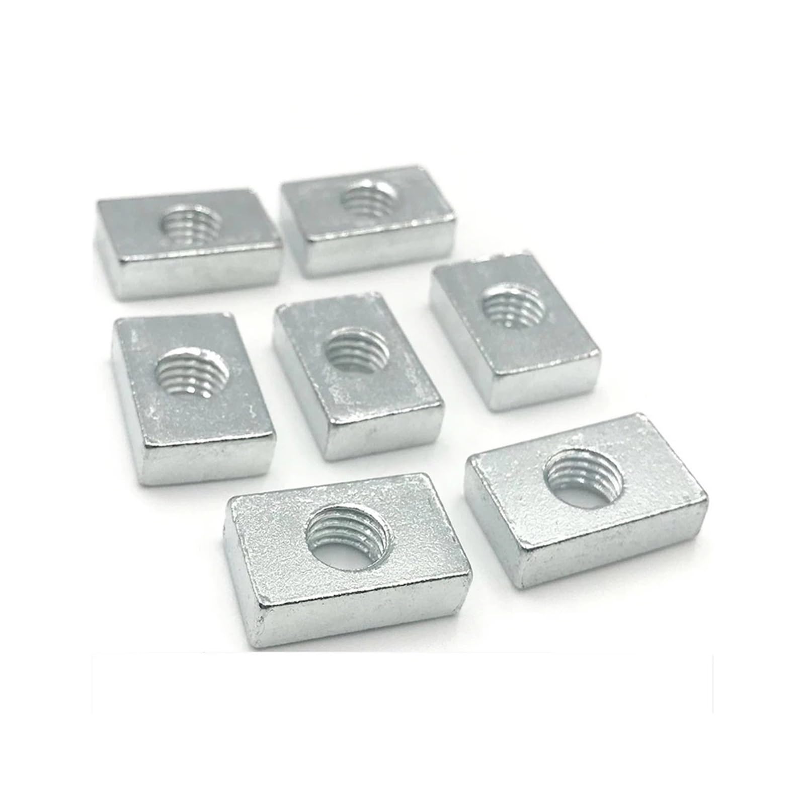 10/ 50pcs Square Nut M3 M4 M5 M6 M8 Rectangular Nuts Thin Slider Block Nuts Zinc-Plated Carbon Steel Aluminum Profile Accessory(50pcs,M4x12x10x3)