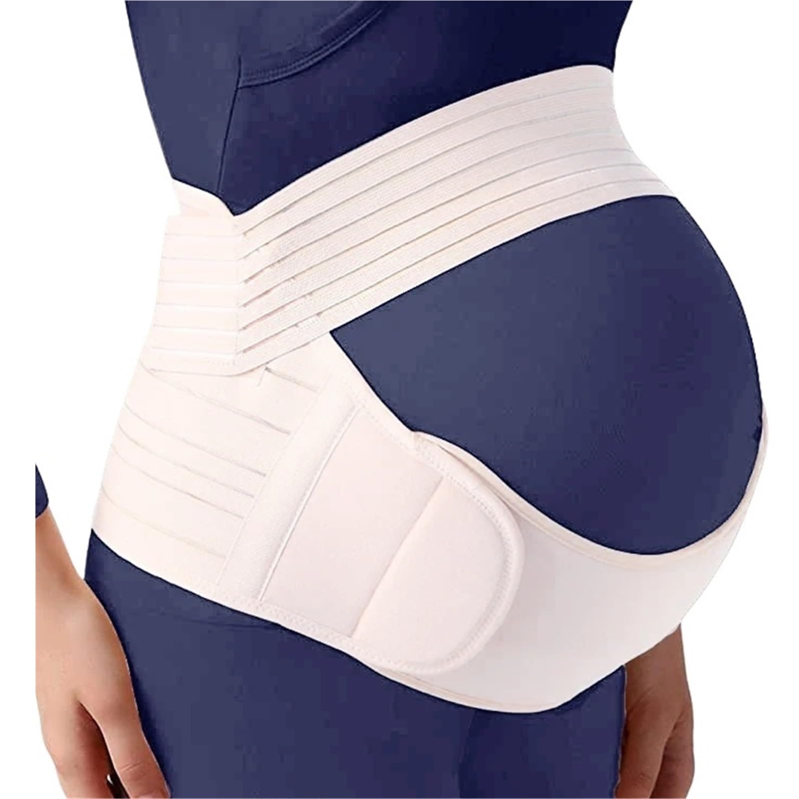Pancera Gravidanza Supporto for la vita della cintura addominale premaman | Addome, fascia for la pancia, protezione for la schiena, vestiti premaman in gravidanza(White,L)